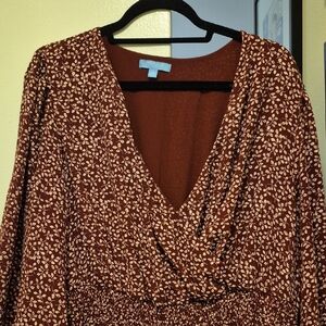 Draper James Floral Long Sleeve Dress
